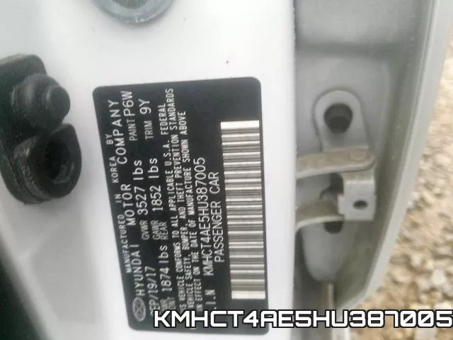 KMHCT4AE5HU387005 фото 2