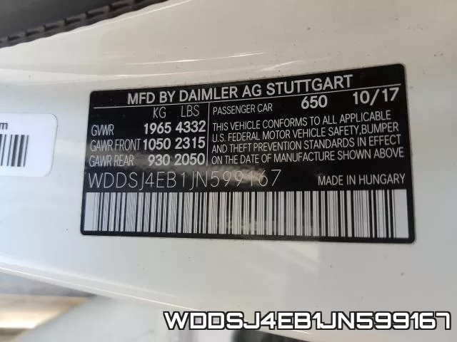 WDDSJ4EB1JN599167 фото 2