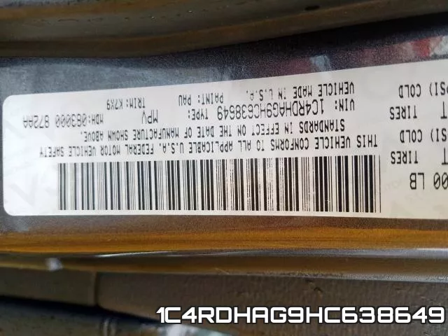 1C4RDHAG9HC638649 фото 2