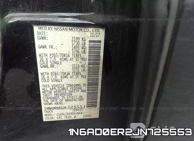 1N6AD0ER2JN725553 фото 7