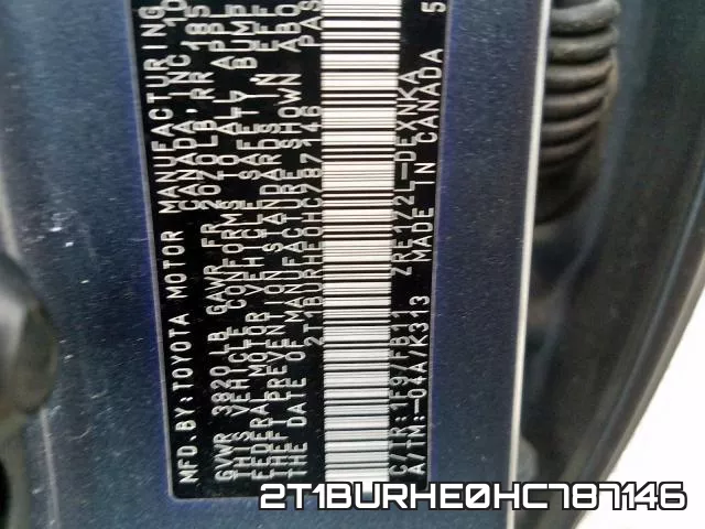 2T1BURHE0HC787146 фото 2