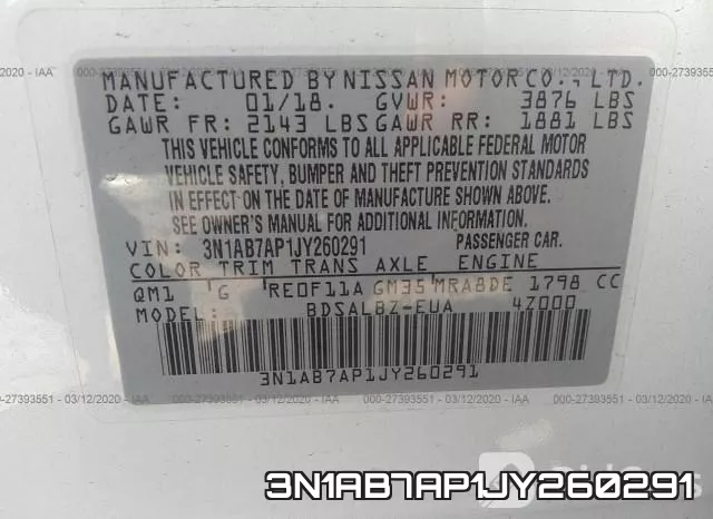 3N1AB7AP1JY260291 фото 8