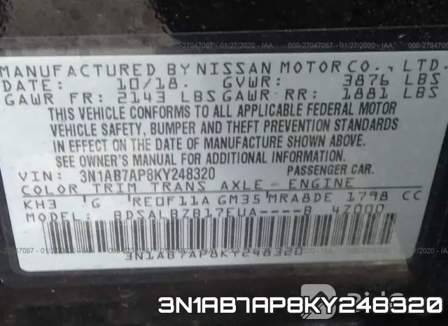 3N1AB7AP8KY248320 фото 9