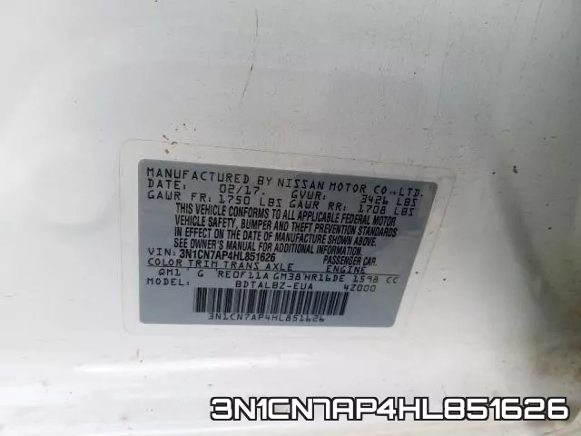 3N1CN7AP4HL851626 фото 2