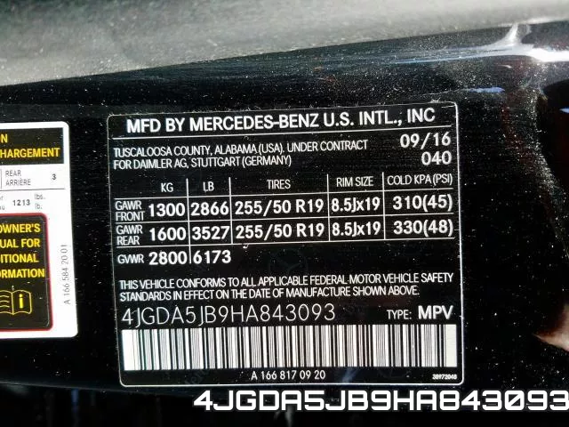 4JGDA5JB9HA843093 фото 2