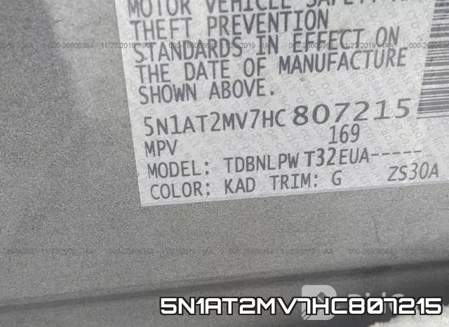 5N1AT2MV7HC807215 фото 6