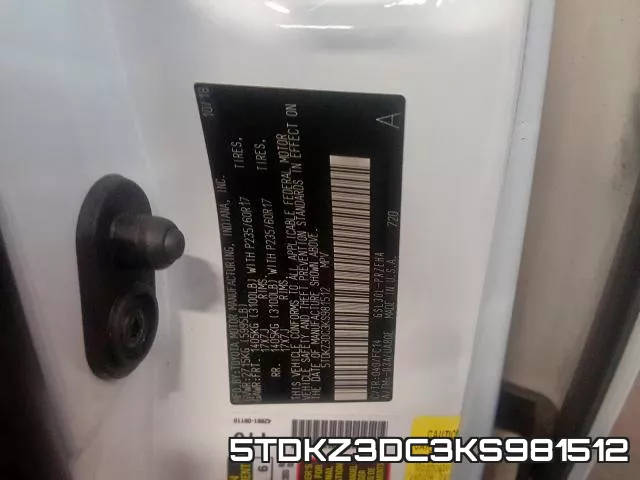 5TDKZ3DC3KS981512 фото 2