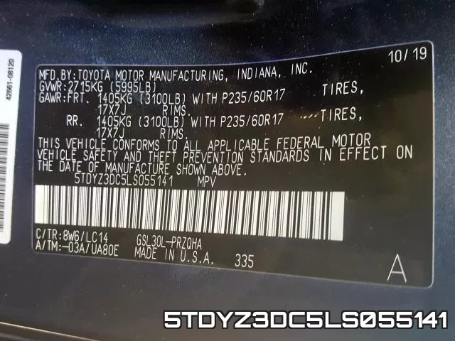 5TDYZ3DC5LS055141 фото 2