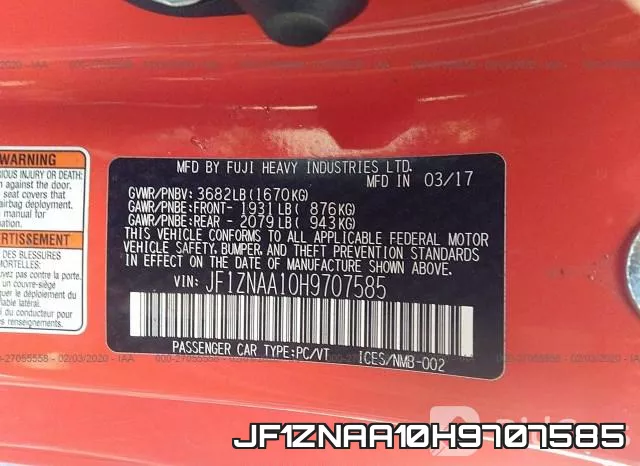 JF1ZNAA10H9707585 фото 9