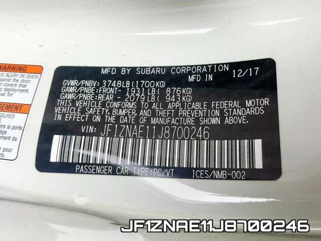 JF1ZNAE11J8700246 фото 2