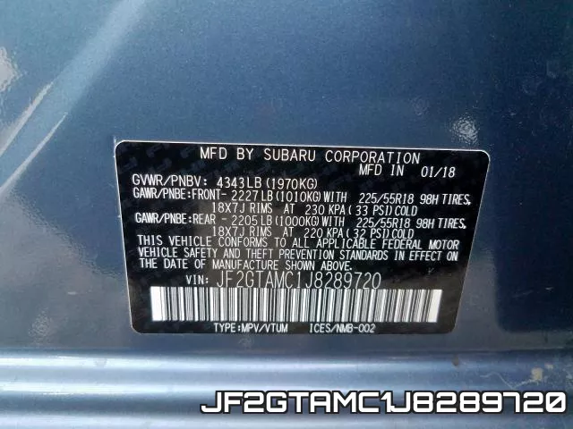 JF2GTAMC1J8289720 фото 2
