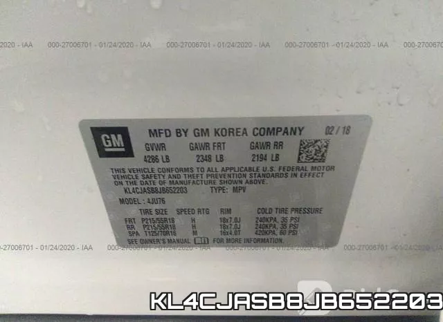 KL4CJASB8JB652203 фото 8