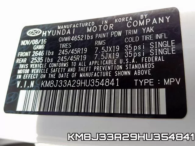 KM8J33A29HU354841 фото 2