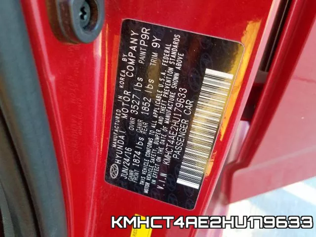 KMHCT4AE2HU179633 фото 2