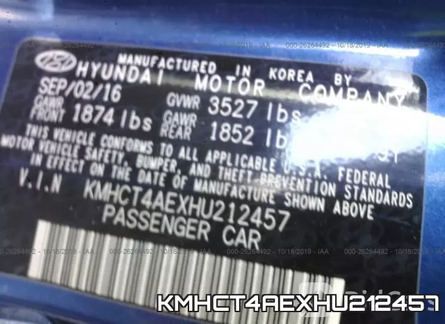 KMHCT4AEXHU212457 фото 7