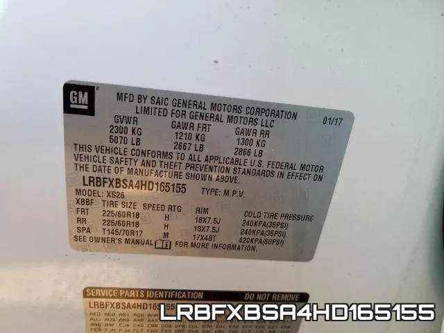 LRBFXBSA4HD165155 фото 2