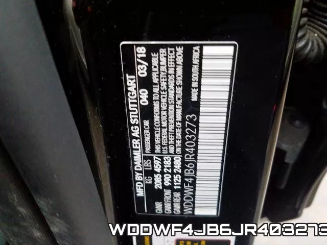 WDDWF4JB6JR403273 фото 2