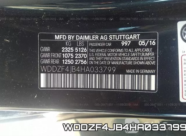 WDDZF4JB4HA033799 фото 8
