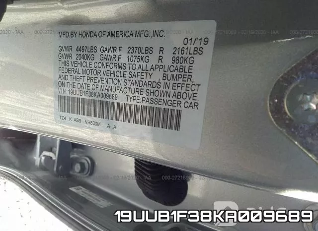19UUB1F38KA009689 фото 7