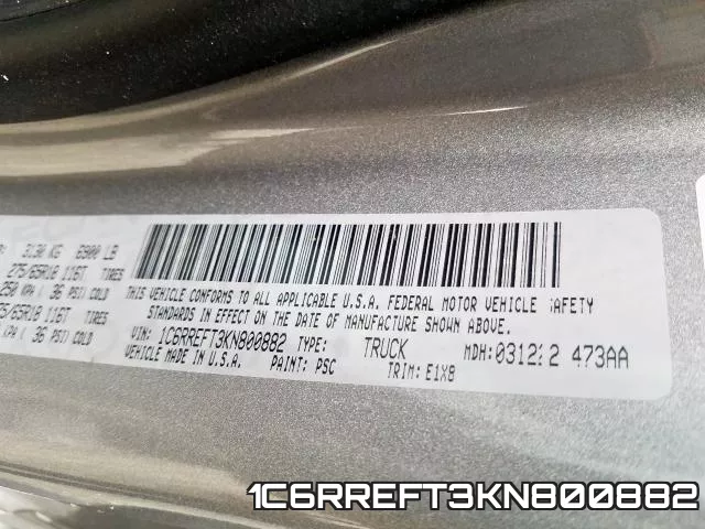1C6RREFT3KN800882 фото 2