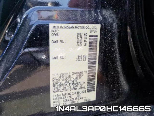 1N4AL3AP0HC146665 фото 2