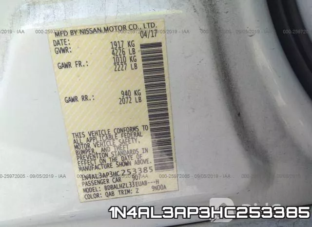 1N4AL3AP3HC253385 фото 8