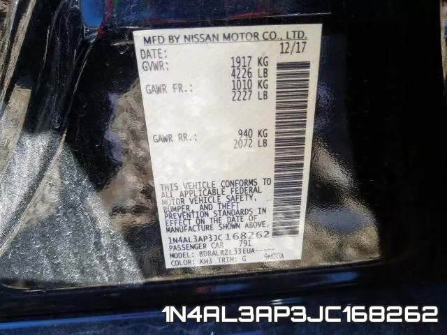 1N4AL3AP3JC168262 фото 2