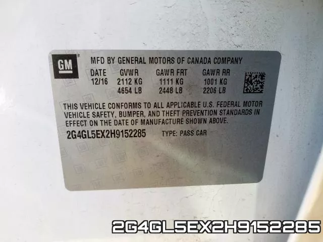 2G4GL5EX2H9152285 фото 2