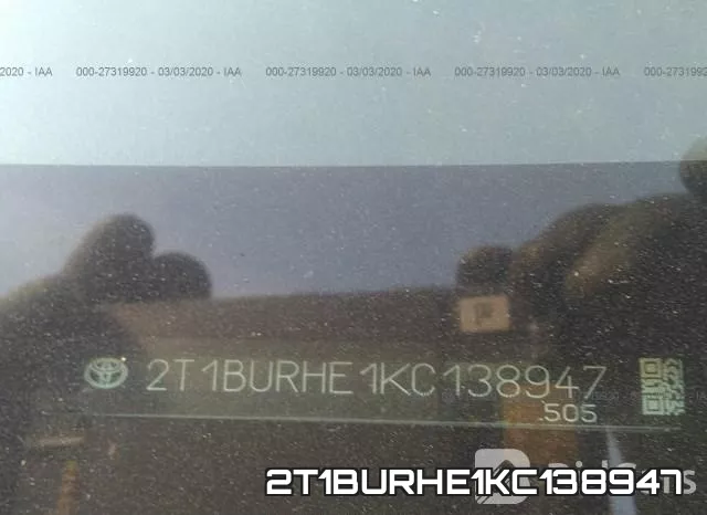 2T1BURHE1KC138947 фото 7