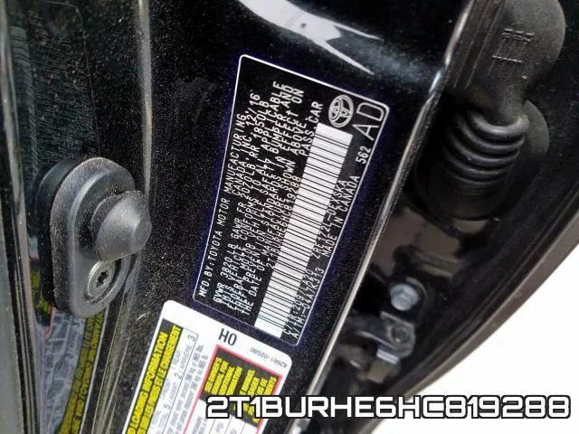 2T1BURHE6HC819288 фото 2