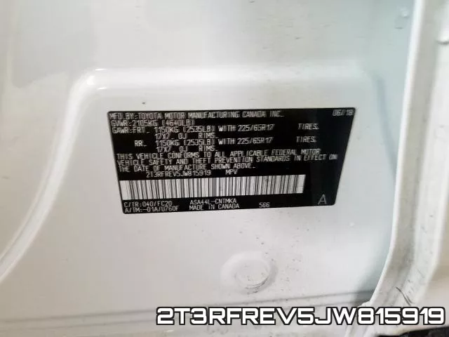 2T3RFREV5JW815919 фото 2