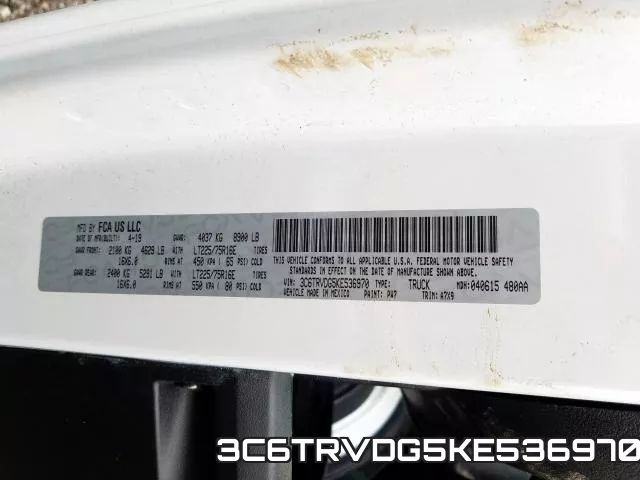 3C6TRVDG5KE536970 фото 2