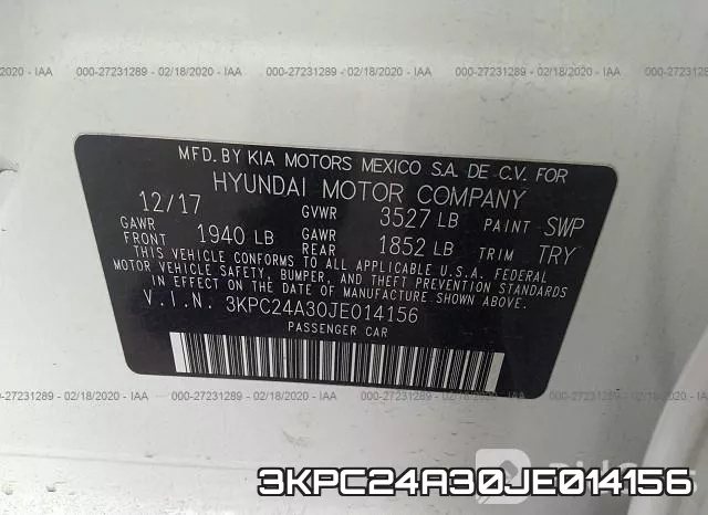 3KPC24A30JE014156 фото 9