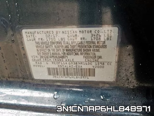 3N1CN7AP6HL848971 фото 2