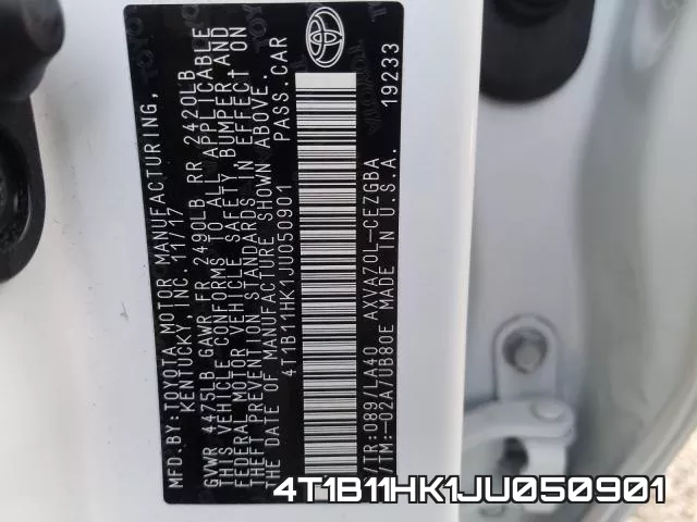 4T1B11HK1JU050901 фото 2