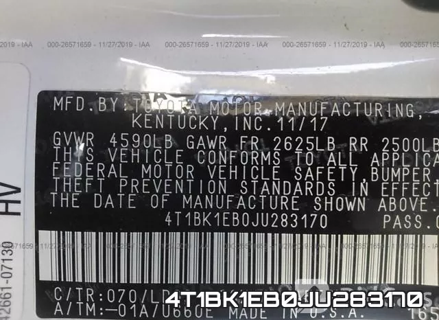 4T1BK1EB0JU283170 фото 8