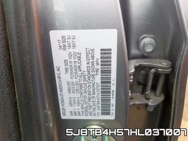 5J8TB4H57HL037007 фото 2
