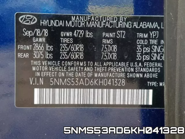 5NMS53AD6KH041328 фото 2