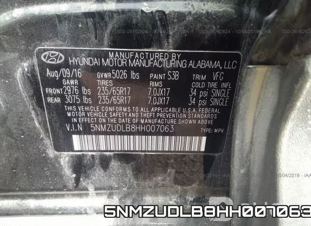 5NMZUDLB8HH007063 фото 10