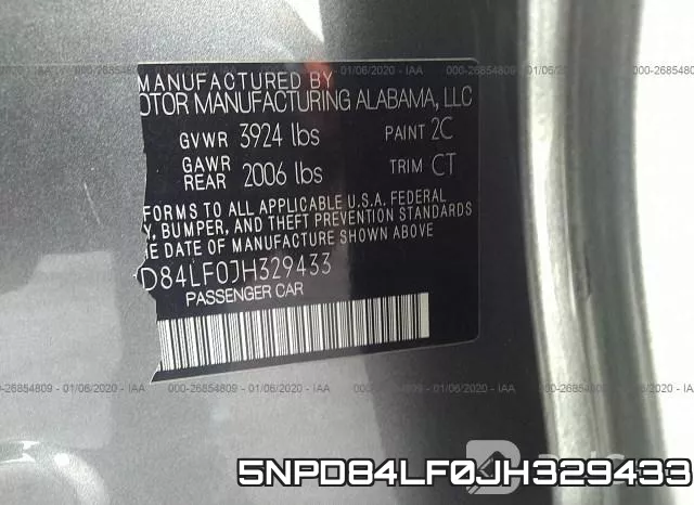 5NPD84LF0JH329433 фото 7