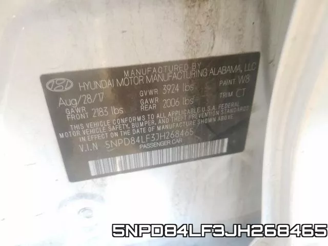5NPD84LF3JH268465 фото 2