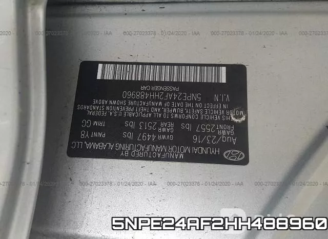 5NPE24AF2HH488960 фото 4