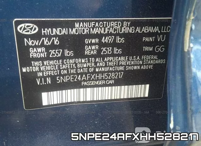 5NPE24AFXHH528217 фото 6