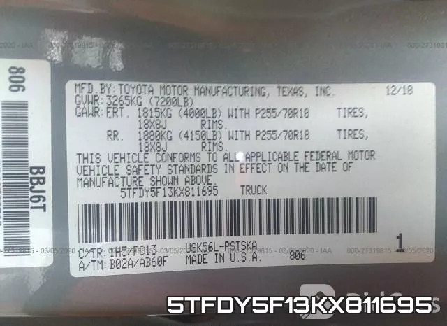 5TFDY5F13KX811695 фото 6