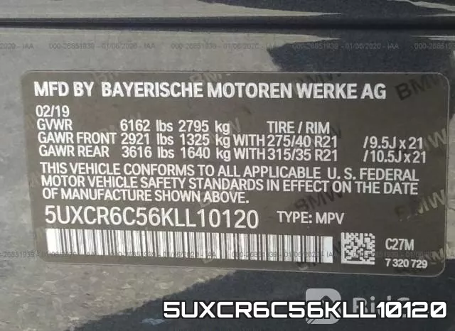 5UXCR6C56KLL10120 фото 8