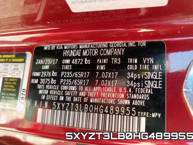 5XYZT3LB0HG489955 фото 2