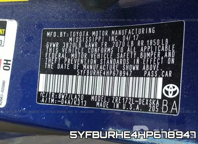 5YFBURHE4HP678947 фото 3