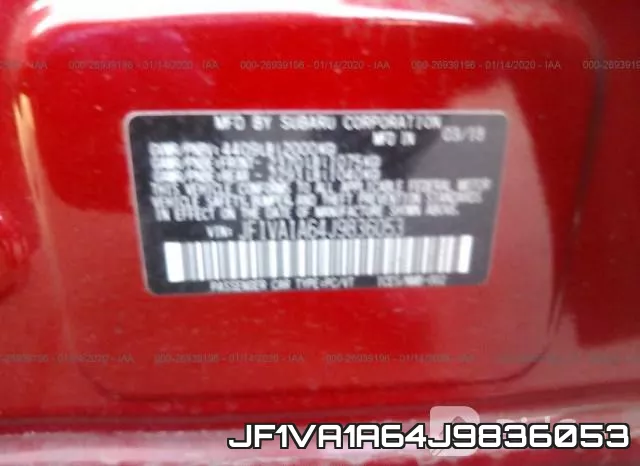 JF1VA1A64J9836053 фото 5