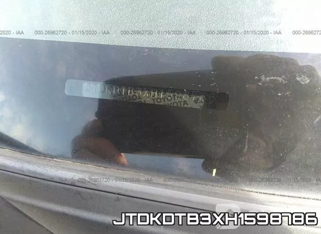 JTDKDTB3XH1598786 фото 9