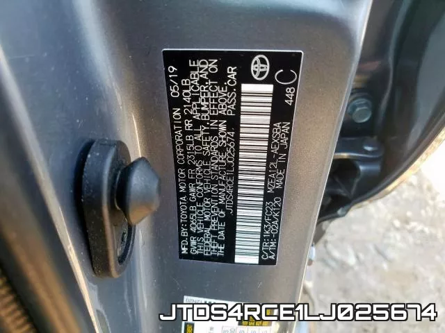 JTDS4RCE1LJ025674 фото 2
